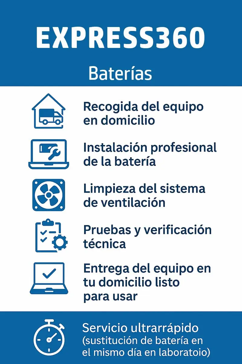 Servicio de cambio de batería para portátiles