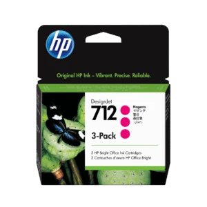 Paquete de 3 cartuchos de Tinta HP DesignJet 712 magenta de 29 ml