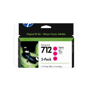 Paquete de 3 cartuchos de Tinta HP DesignJet 712 magenta de 29 ml