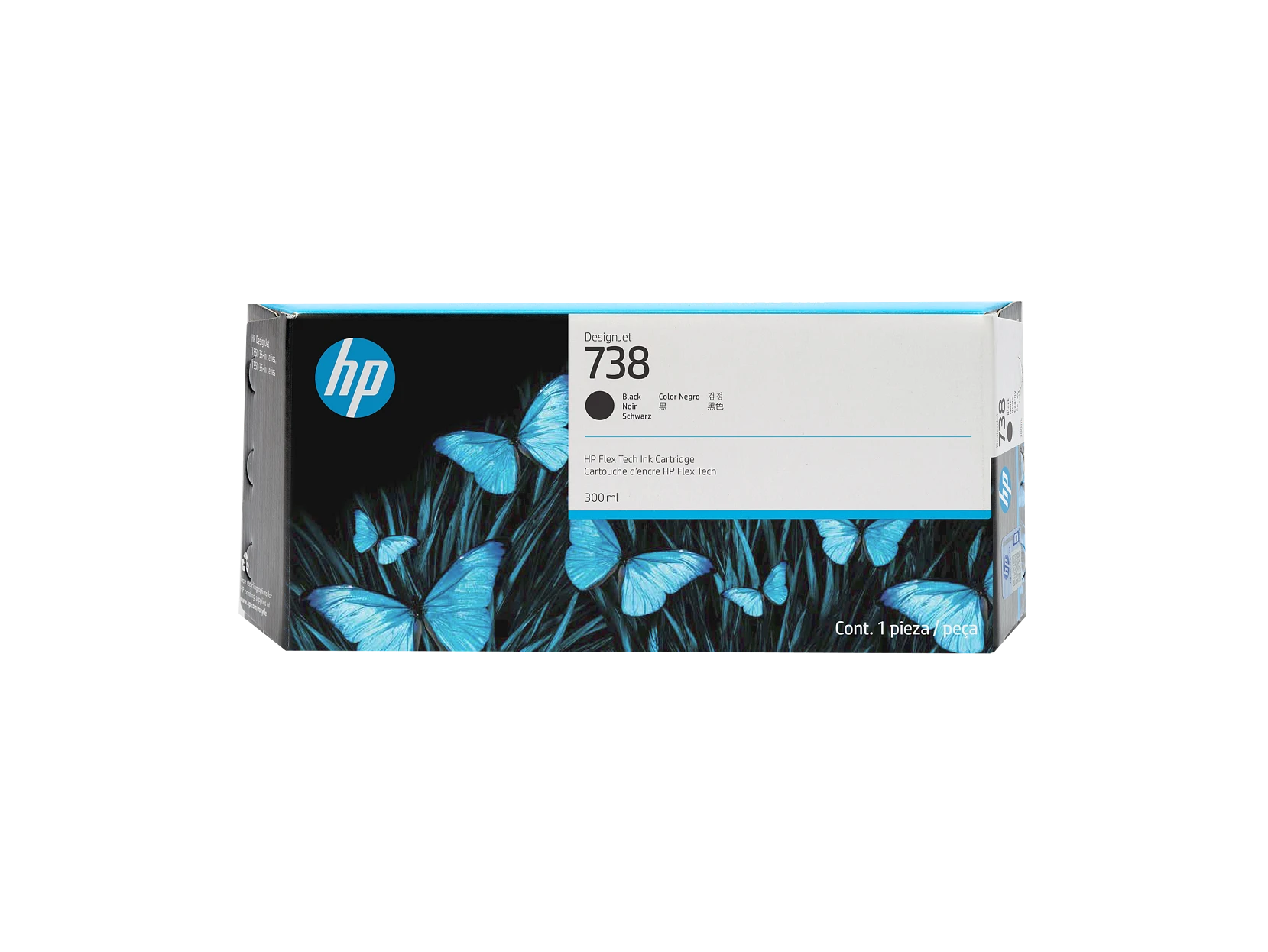 Cartucho de tinta negra HP DesignJet 738 de 300 ml