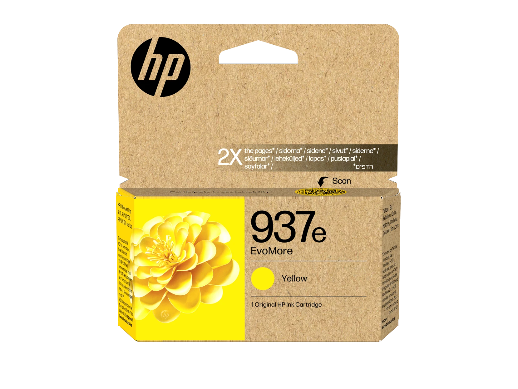 Cartucho de Tinta Original HP EvoMore 937e Amarilla – Alta C