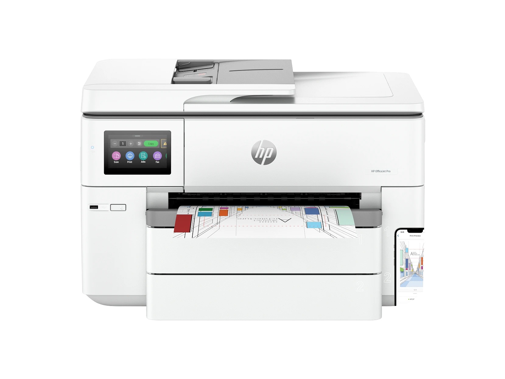 HP OfficeJet Pro 9730e Inalámbrico All-in-One Color Impresora, Servicio Instant Ink; Impresión a doble cara