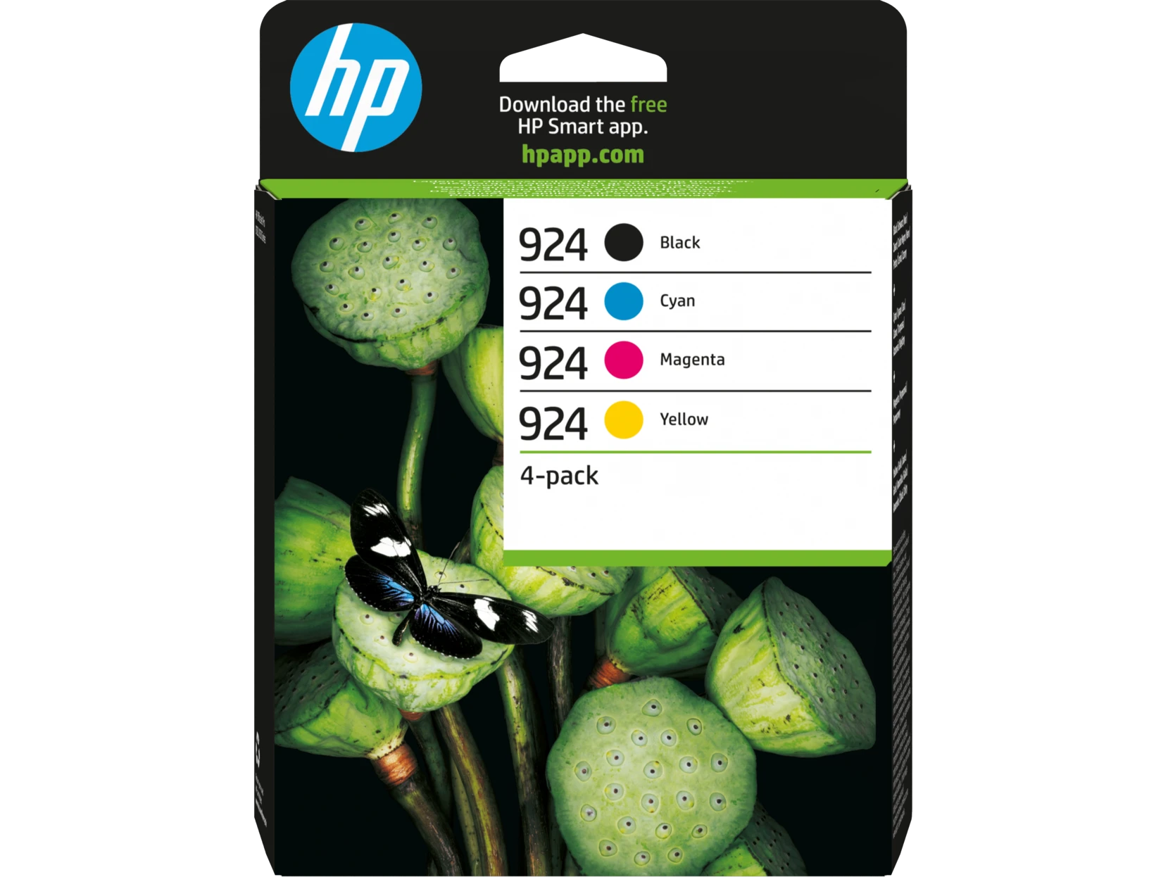 Paquete de 4 Cartuchos de Tinta Original HP 924 CMYK
