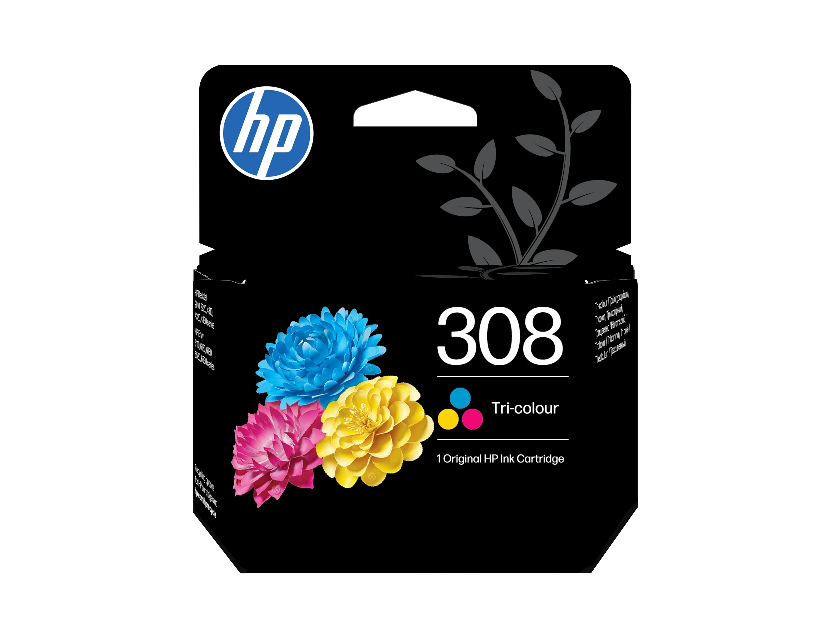 Paquete de 2 Cartuchos de Tinta Original HP 308 negra/tricolor