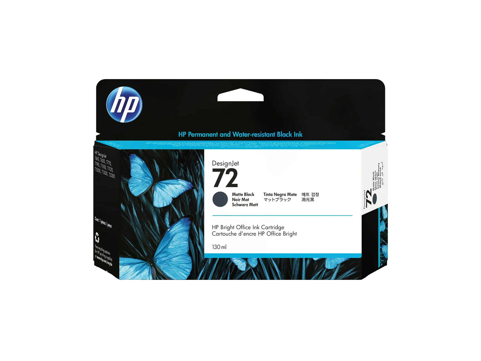 C9403A – HP Cartucho de tinta DesignJet 72 negro mate de 130 ml