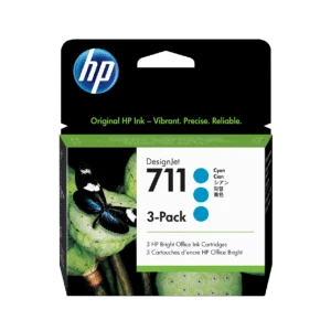 Pack de ahorro de 3 cartuchos de tinta DesignJet HP 711 cian de 29 ml