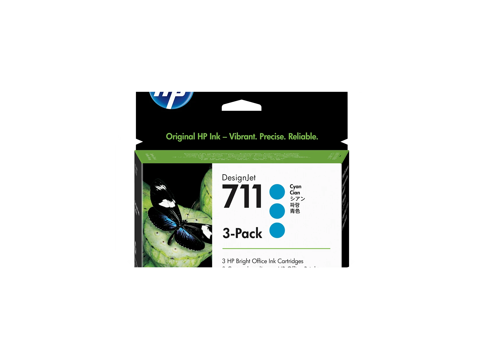 Pack de ahorro de 3 cartuchos de tinta DesignJet HP 711 cian de 29 ml