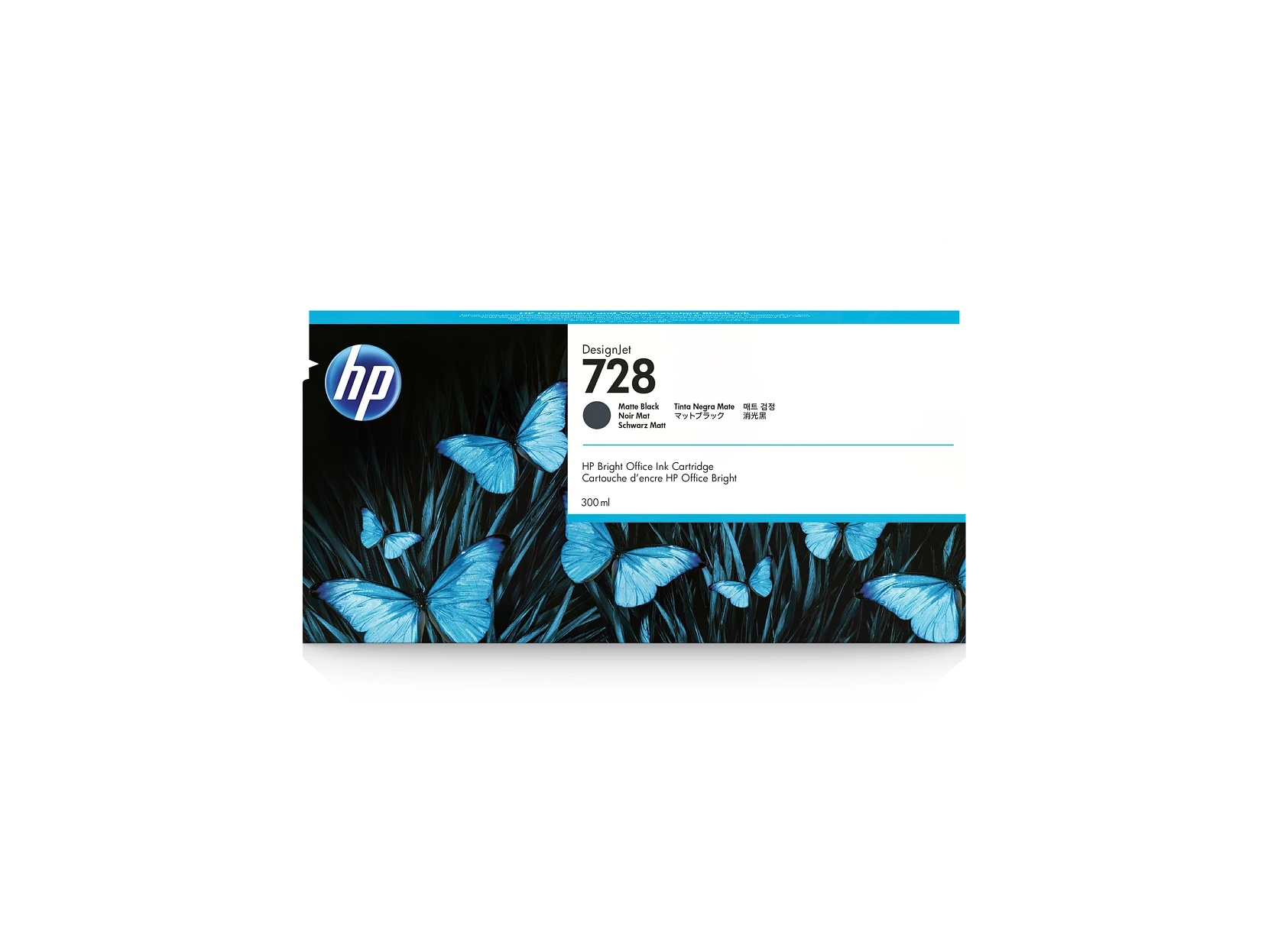 Cartucho de tinta DesignJet HP 728 negro mate de 300 ml