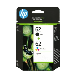 Pack de ahorro de 2 cartuchos de tinta original HP 62 negro/tricolor