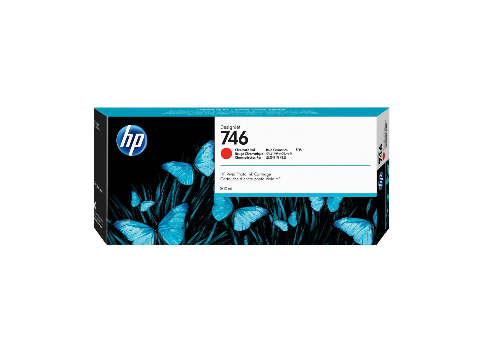 Cartucho de tinta roja cromática HP DesignJet 746 de 300 ml