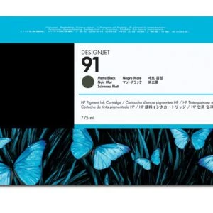 Cartucho de Tinta de pigmento DesignJet 91 negro mate de 775 ml