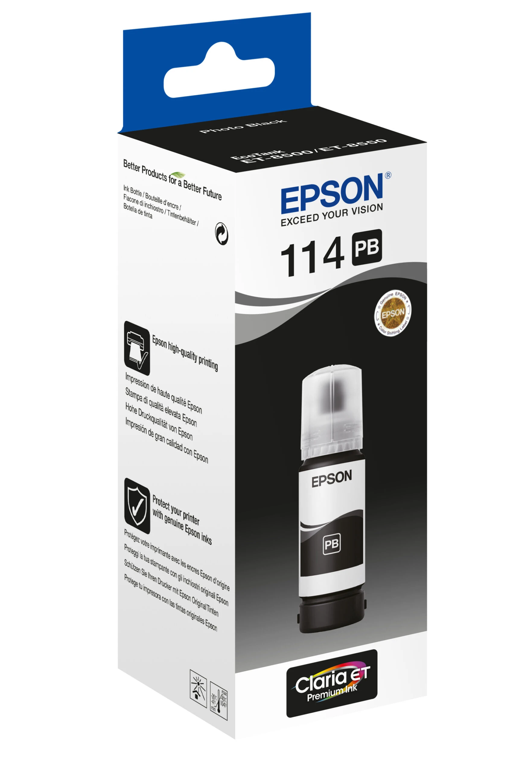 Botella de Tinta Epson EcoTank 114 Negro Foto