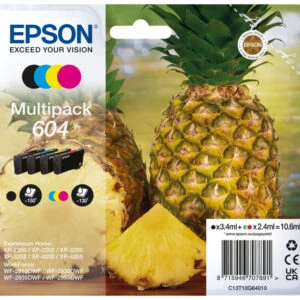 Multipack 4 Cartuchos de Tinta Epson 604 (Negro/Cian/Magenta/Amarillo)