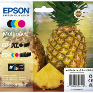 Multipack 4 Cartuchos de Tinta Epson 604XL (Negro/Cian/Magenta/Amarillo)