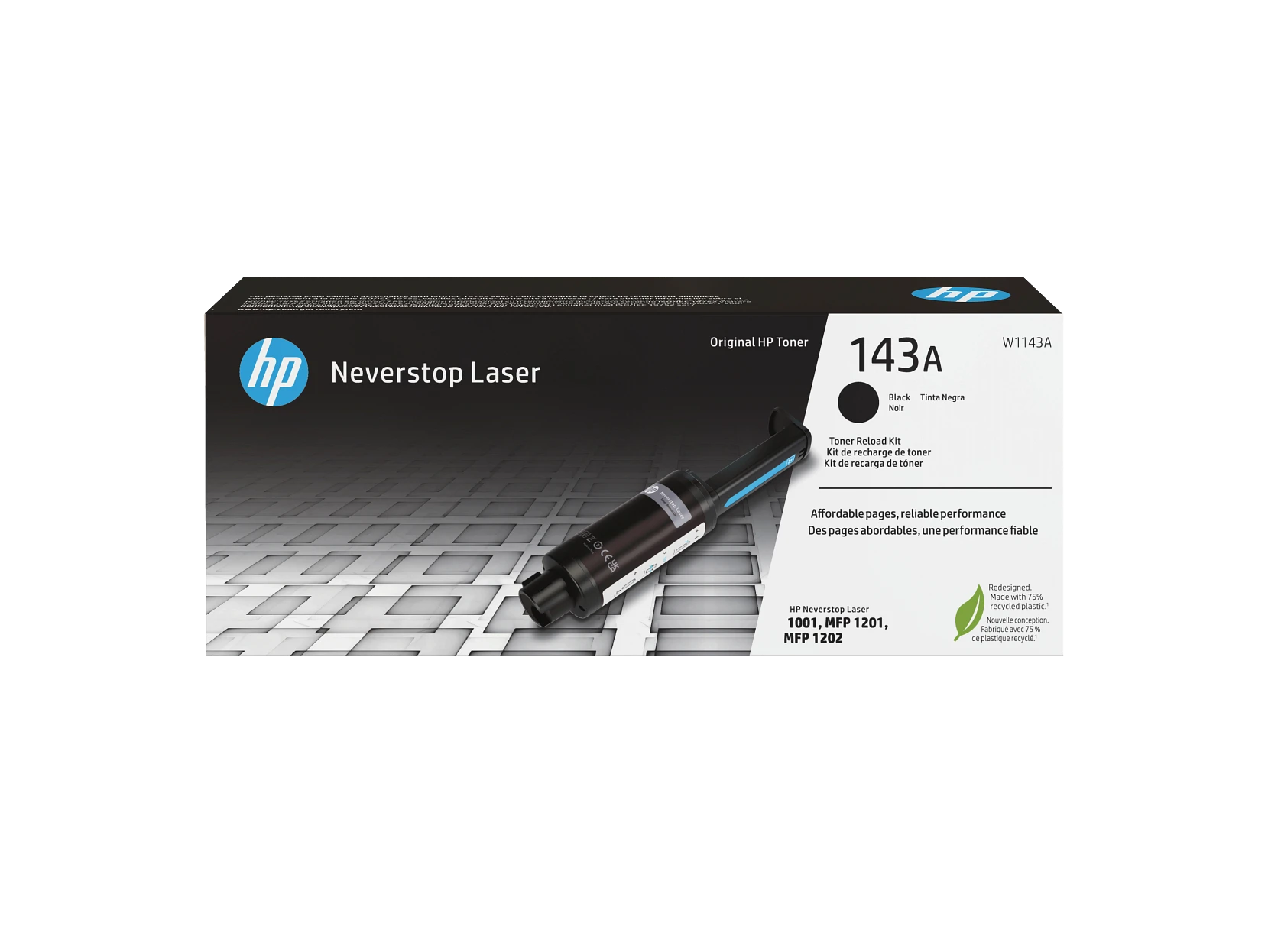 Kit de Recarga de Toner Original HP Neverstop 143A Negro